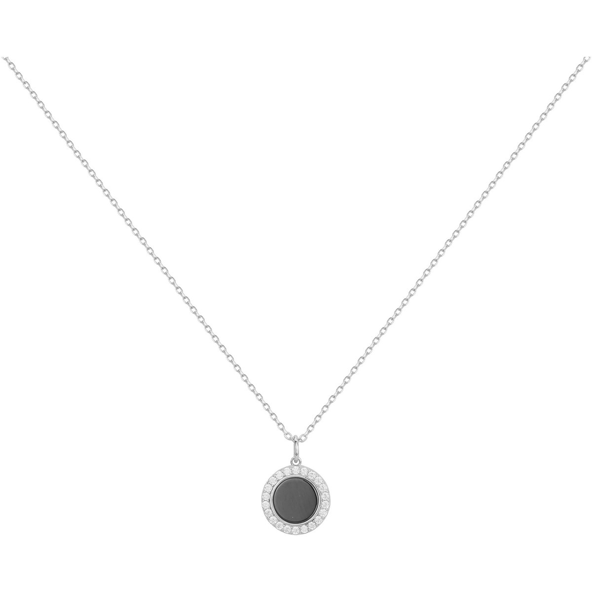 Collier mono-motif Stella en Argent avec oxyde de zirconium blanc