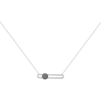 Collier mono-motif Natalie en Argent avec oxyde de zirconium blanc
