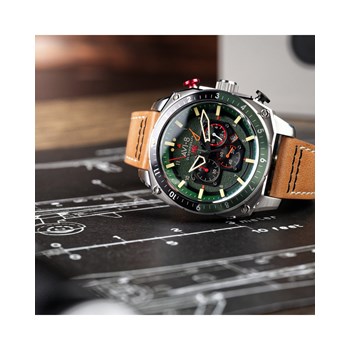 Hawker Hunter Dual Time Chrono - Montre homme - Mouvement Quartz Chronographe avec date