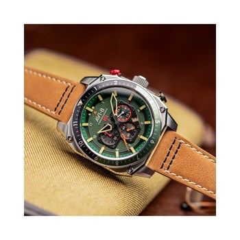 Hawker Hunter Dual Time Chrono - Montre homme - Mouvement Quartz Chronographe avec date