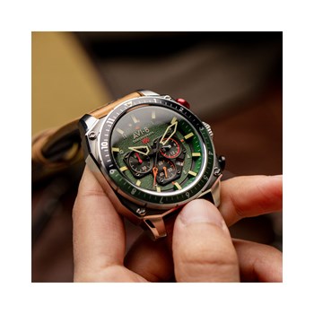 Hawker Hunter Dual Time Chrono - Montre homme - Mouvement Quartz Chronographe avec date