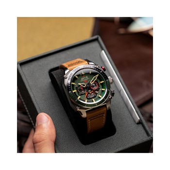 Hawker Hunter Dual Time Chrono - Montre homme - Mouvement Quartz Chronographe avec date