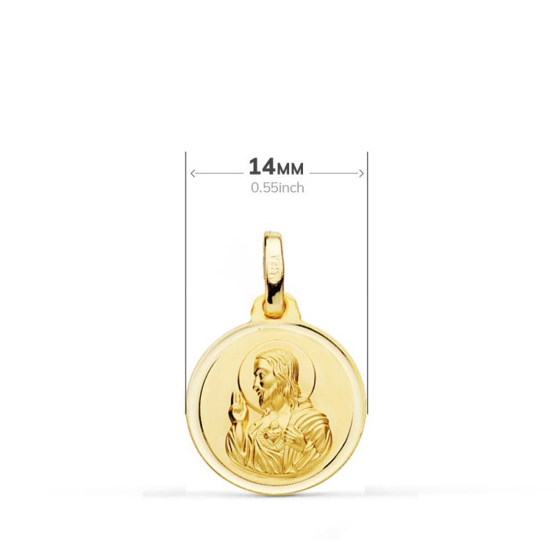 Collier - Médaille Scapulaire Or Jaune - Chaîne Dorée - vue 2