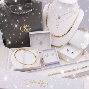 Collier - Pendentif Or Jaune et Diamant - Motif Infini / Infinity - Chaine Dorée