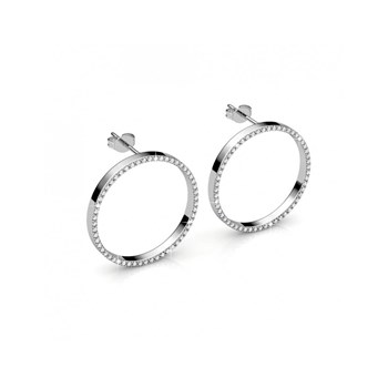 Earrings Olina - Silver and Crystal