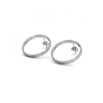 Earrings Olina - Silver and Crystal