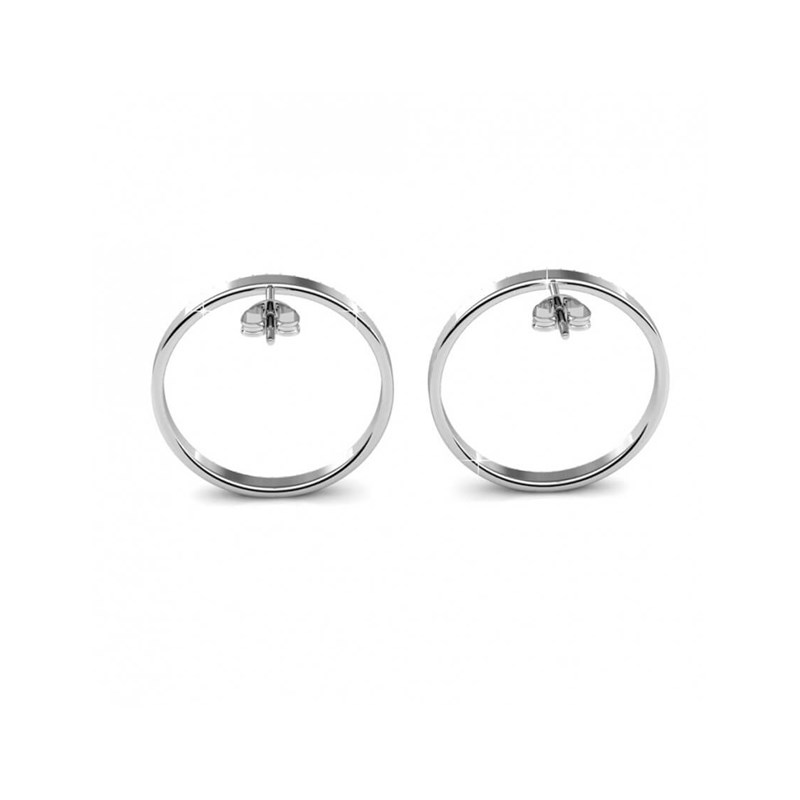 Boucles d'oreilles Olina - Argenté et Cristal - vue 4