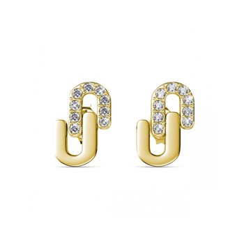 Union earrings - Gold and Crystal