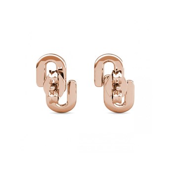 Union Earrings - Rose Gold and Crystal