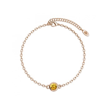 Birth Stone Bracelet - Rose and Yellow Gold
