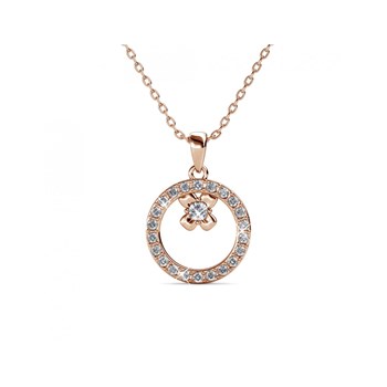 Eliza pendant - Rose gold and crystal