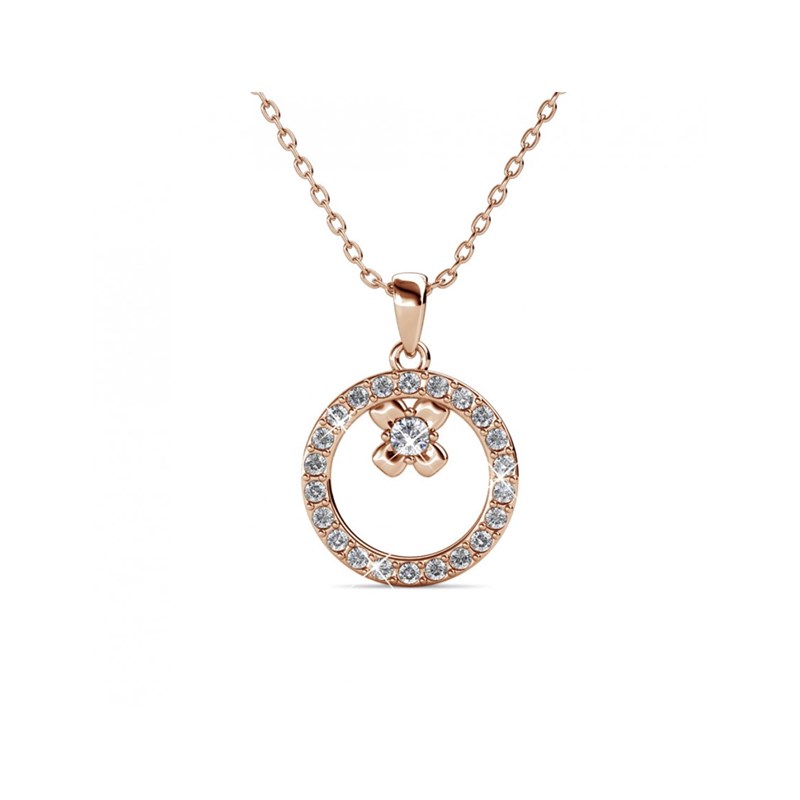 Pendentif Eliza - Or Rosé et Cristal
