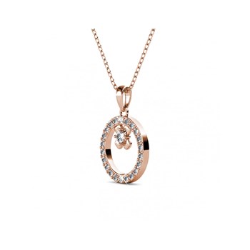 Eliza pendant - Rose gold and crystal