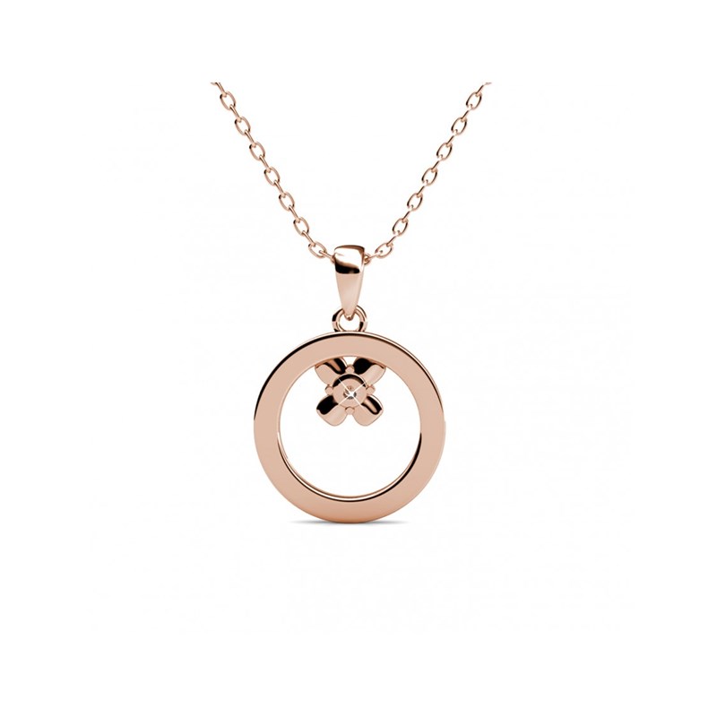 Pendentif Eliza - Or Rosé et Cristal - vue 4