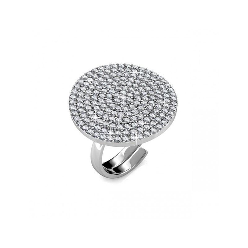 Bague Melody - Argenté et Cristal
