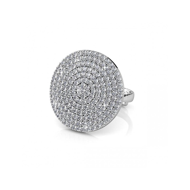 Bague Melody - Argenté et Cristal - vue 2