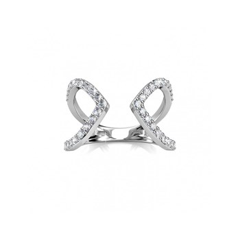 Bague Aurora - Argenté et Cristal