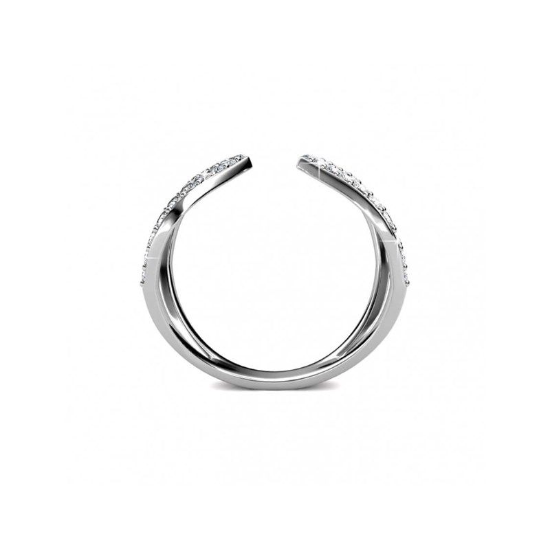 Bague Aurora - Argenté et Cristal - vue 4