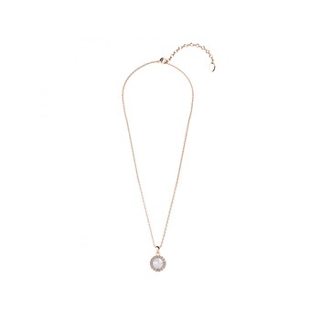 Circlet Pearl Pendant - Silver and Crystal