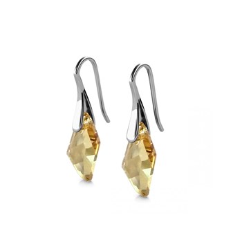 Silver Knight earrings - Silver and Amber