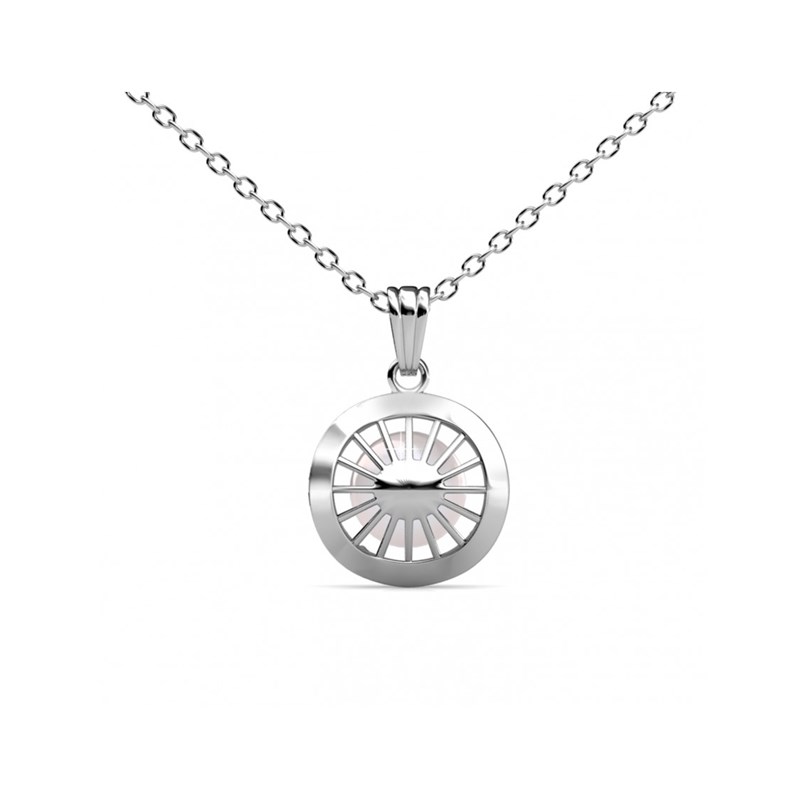 Pendentifs Chloe Pearl - Argenté et Cristal - vue 4