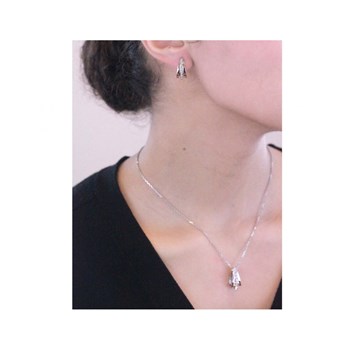 Aurielle Square set: Silver and Crystal