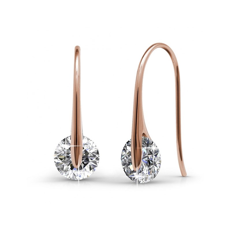 Parure Classy : Or Rosé et Cristal - vue 2