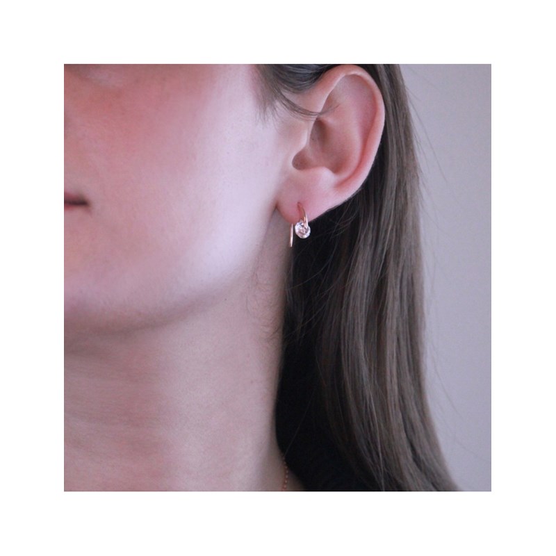 Parure Classy : Or Rosé et Cristal - vue 4