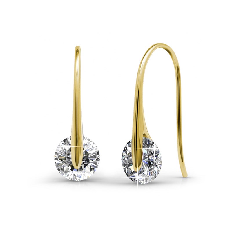 Parure Classy : Doré et Cristal - vue 3