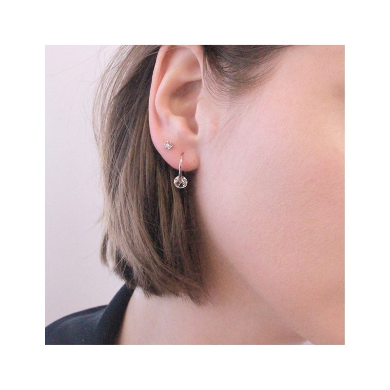 Parure Classy : Argenté et Cristal - vue 4