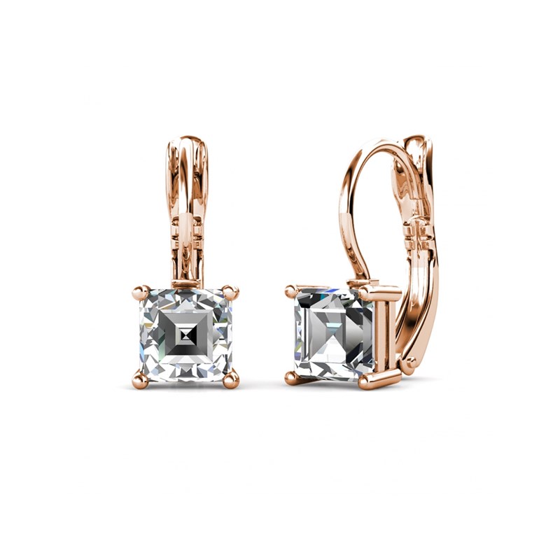 Parure et Coffret Square - Or Rosé et Cristal - vue 3