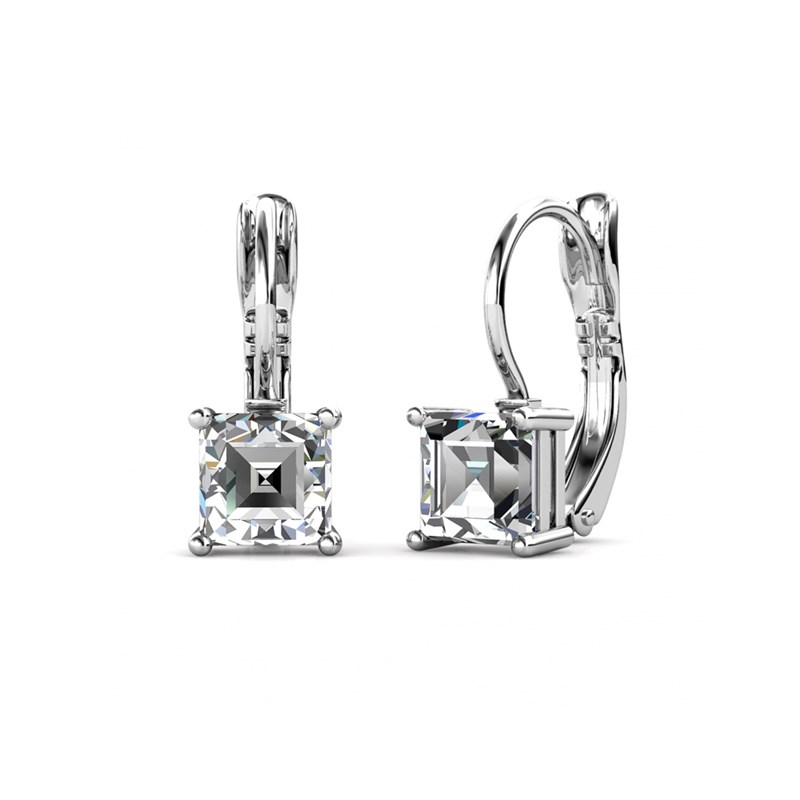 Parure et Coffret Square - Argenté et Cristal - vue 3