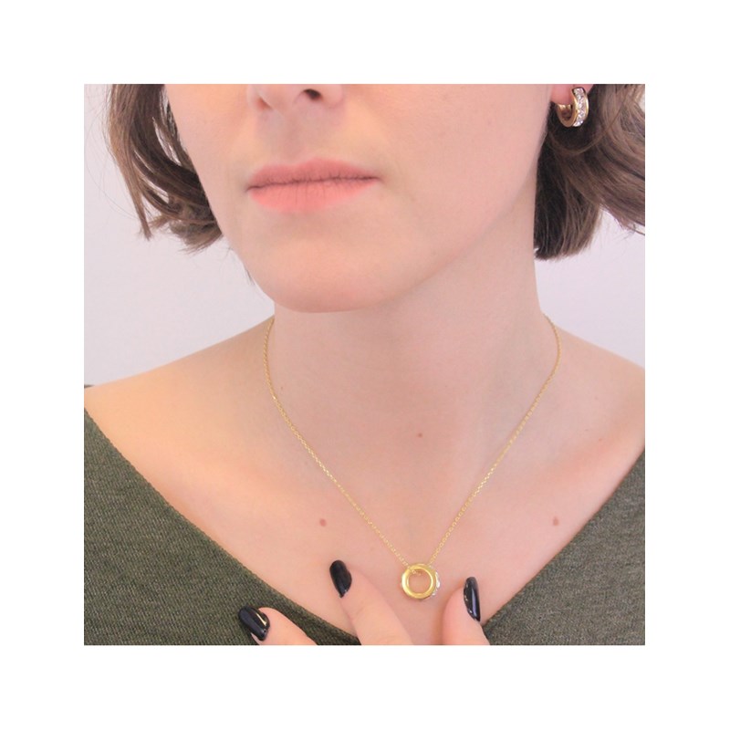 Parure et Coffret Square Hoop - Doré et Cristal - vue 2