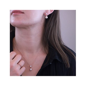 Pauline Set and Box - Rosé Gold and Crystal