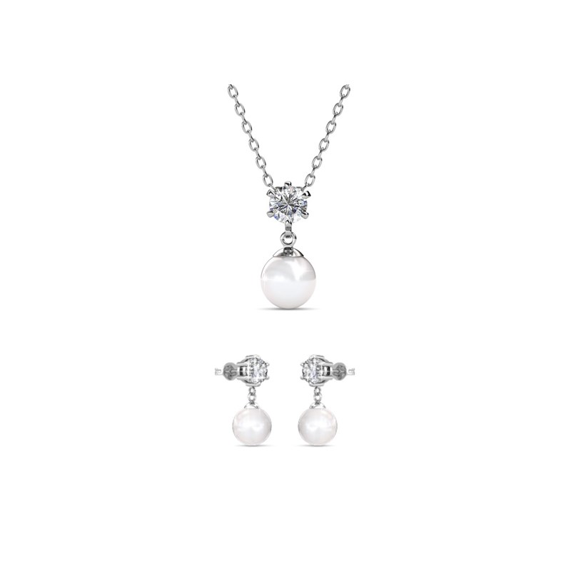 Parure et Coffret Pauline - Argenté et Cristal