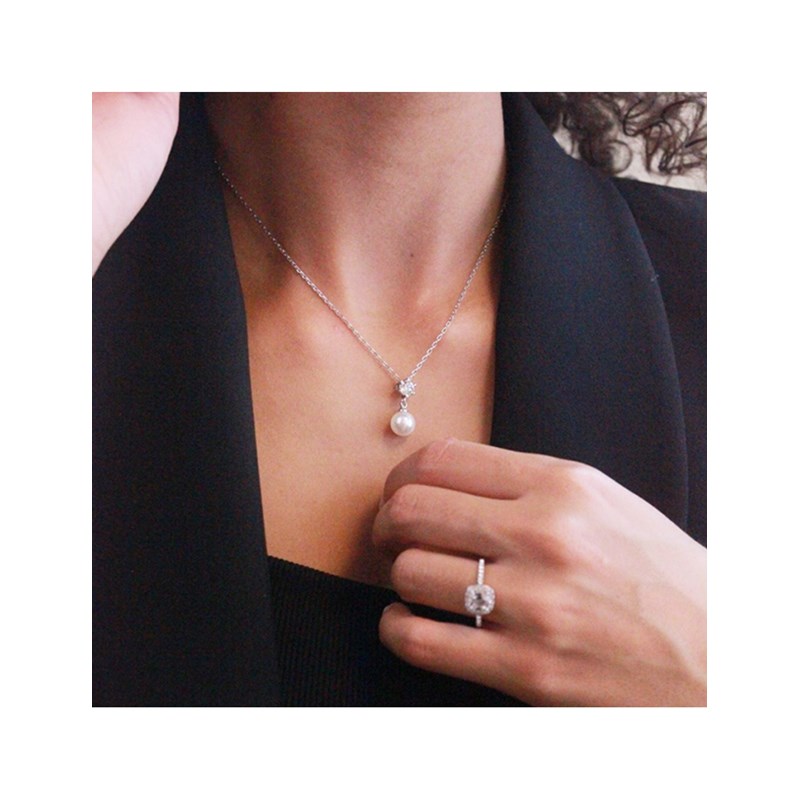Parure et Coffret Pauline - Argenté et Cristal - vue 5