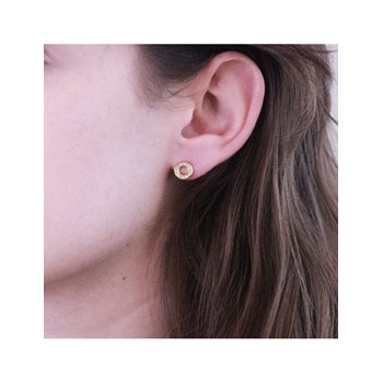Boucles d'oreilles Ophir - Doré et Cristal