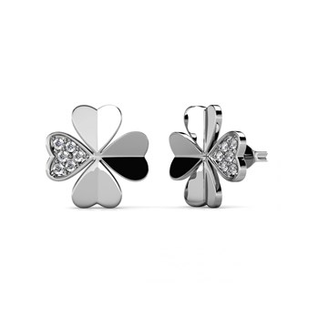 Parure et Coffret Clover Petal - Argenté et Cristal
