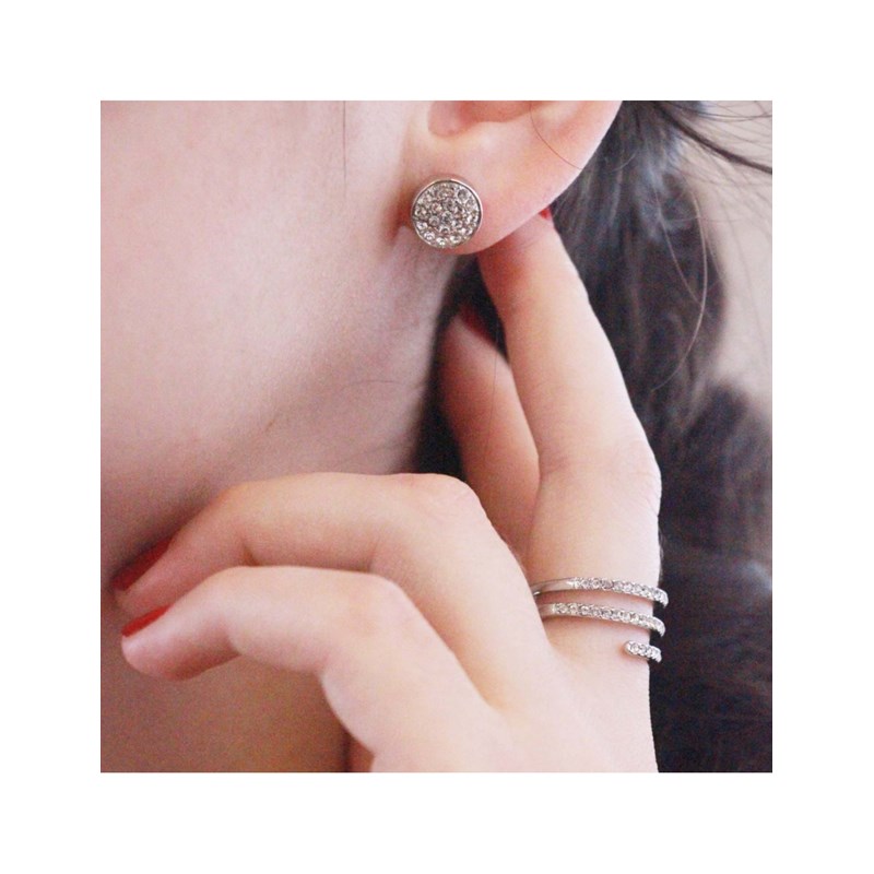 Parure Round - Argent et Cristal - vue 4