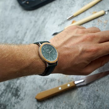 DWYT- Montre en bois - OPUS VERTE