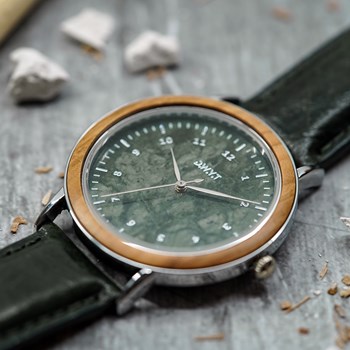 DWYT- Montre en bois - OPUS VERTE