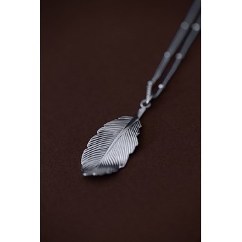collier feuille plaqué argent - ZÉPHYR