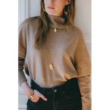 collier feuille plaqué argent - ZÉPHYR