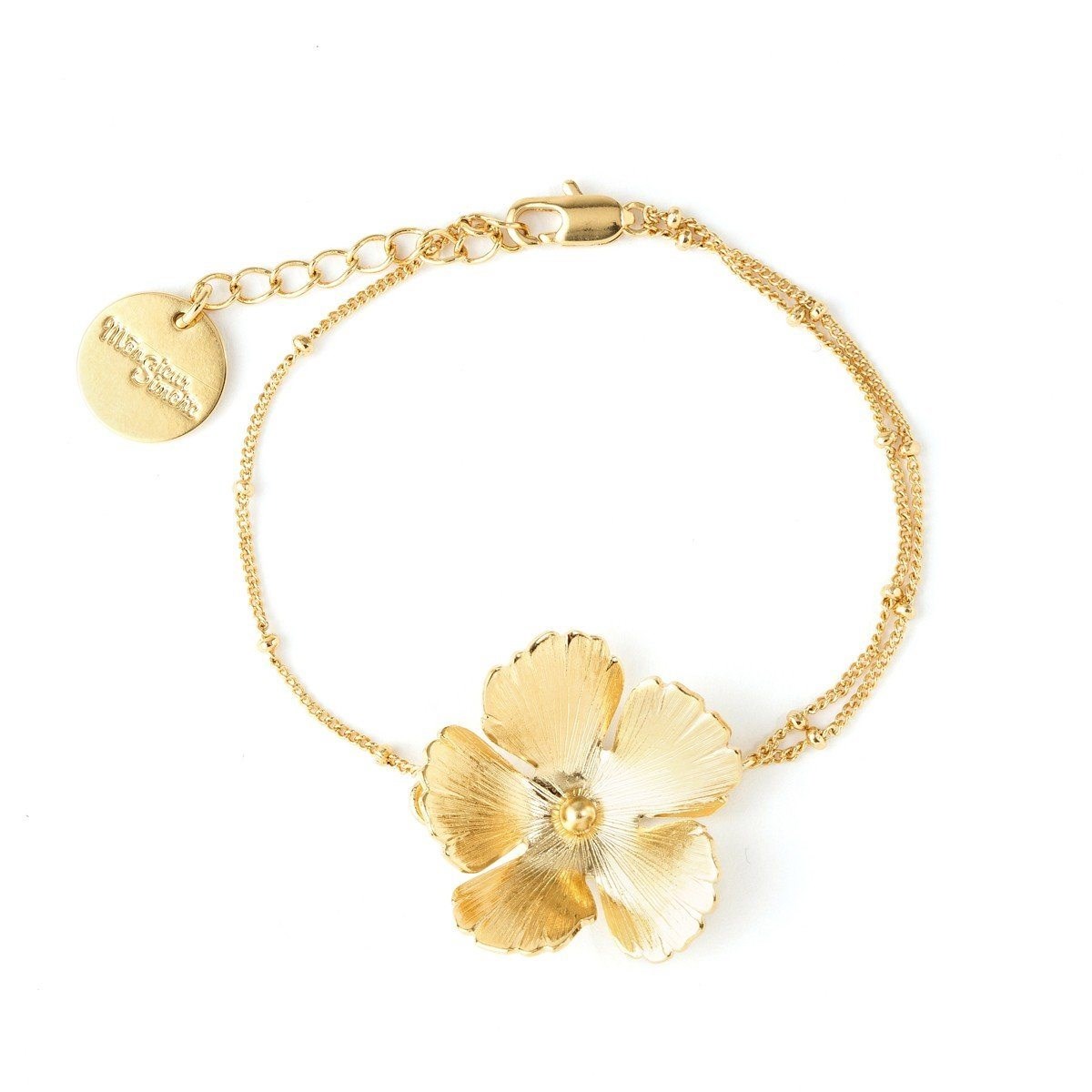 bracelet fleur doré à l'or fin - ORPHÉE