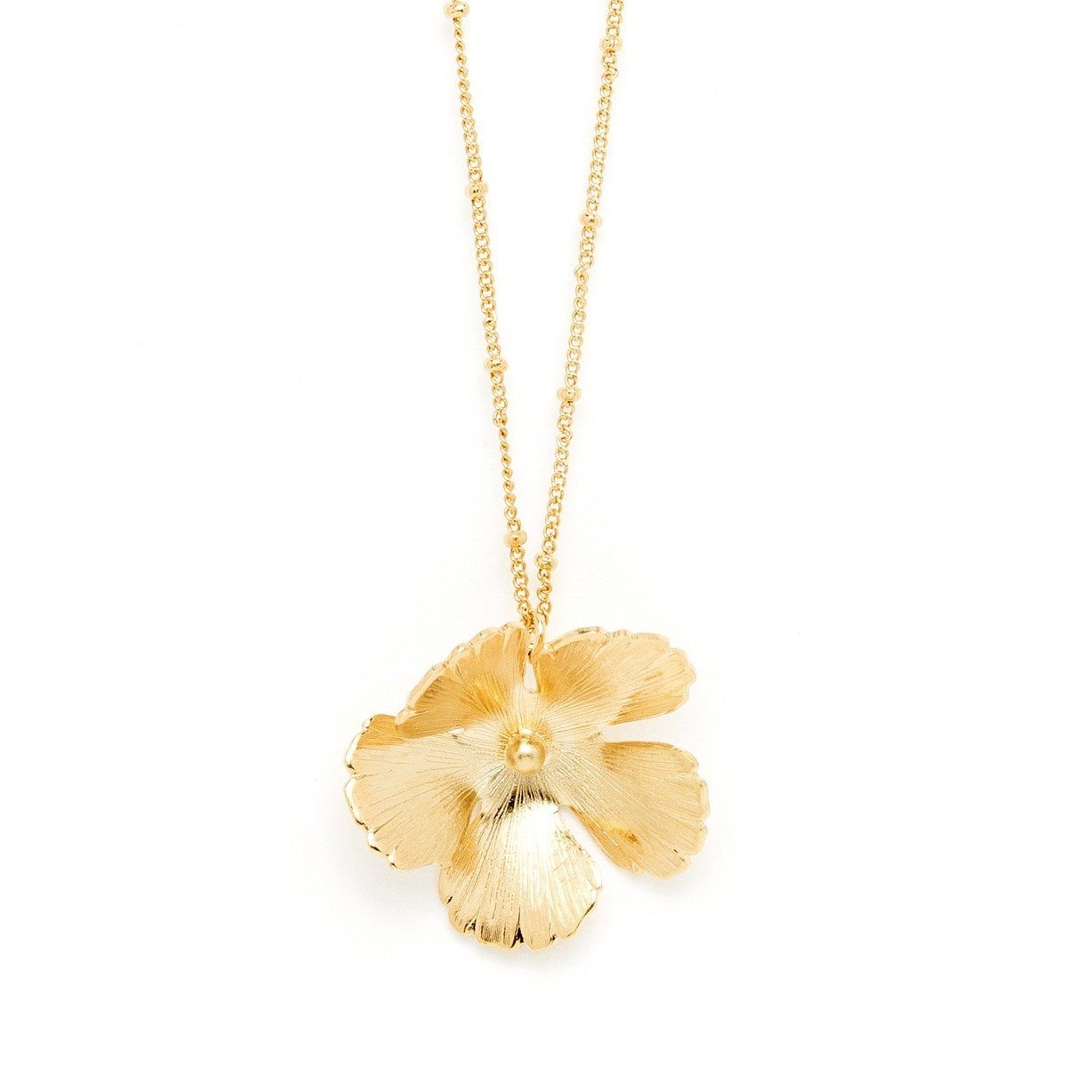 collier fleur doré à l'or fin - ORPHÉE