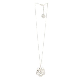collier fleur plaqué argent - HÉLIOS