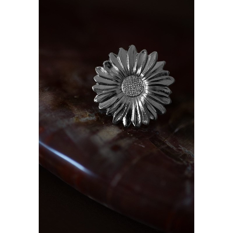 maxi bague fleur plaqué argent - MAÏA - vue 2