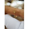 bracelet fleur doré à l'or fin - MAÏA - vue V2