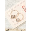 boucles d'oreilles créoles fleurs plaqué argent - MAÏA - vue V5
