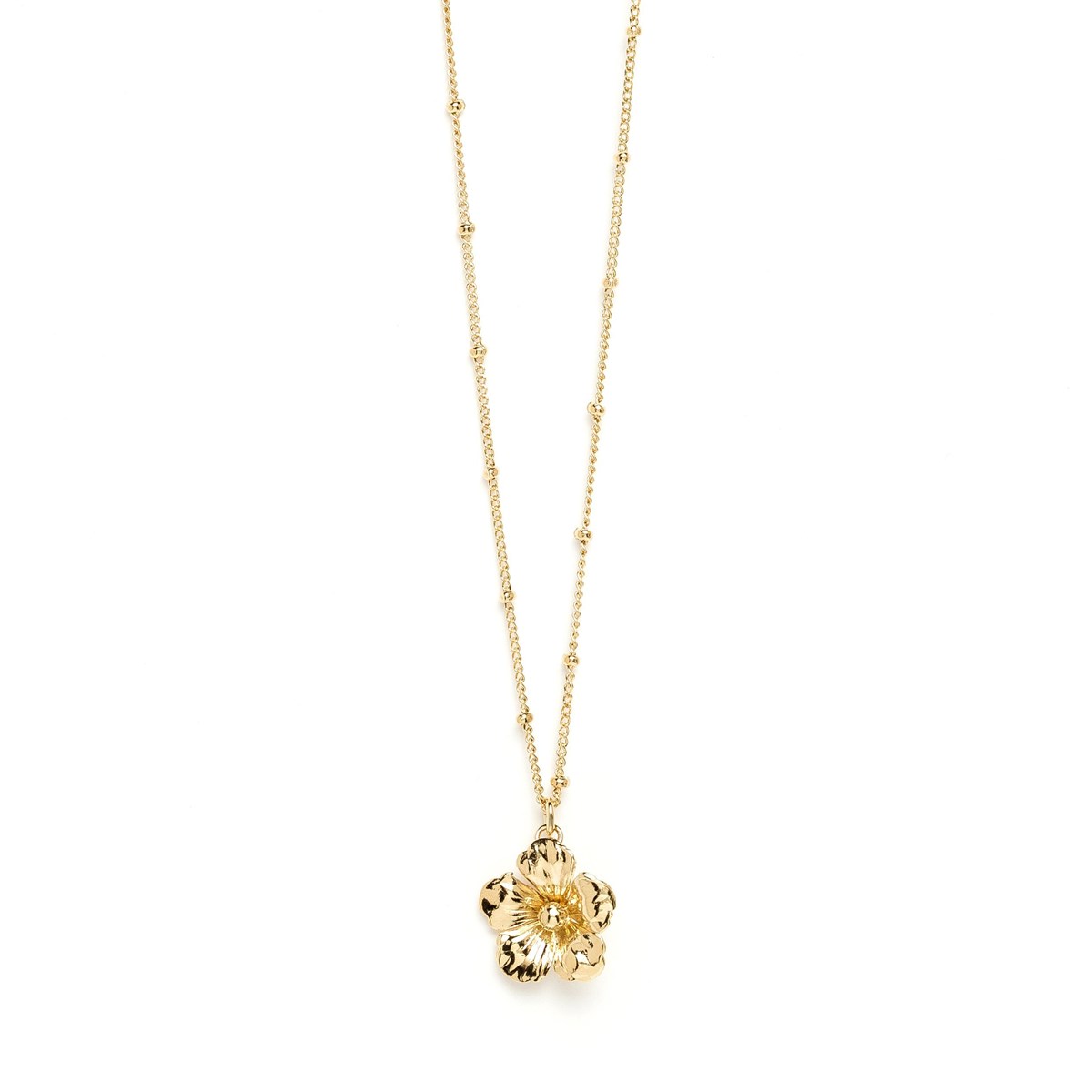collier fleur doré à l'or fin - GAÏA